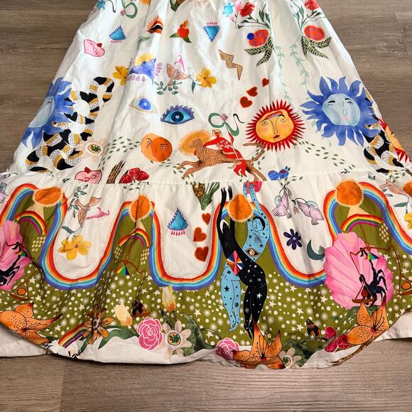 Bellambra Maxi Dress Funky Symbolism Summer whimsical Boho Size XL - Picture 3 of 7